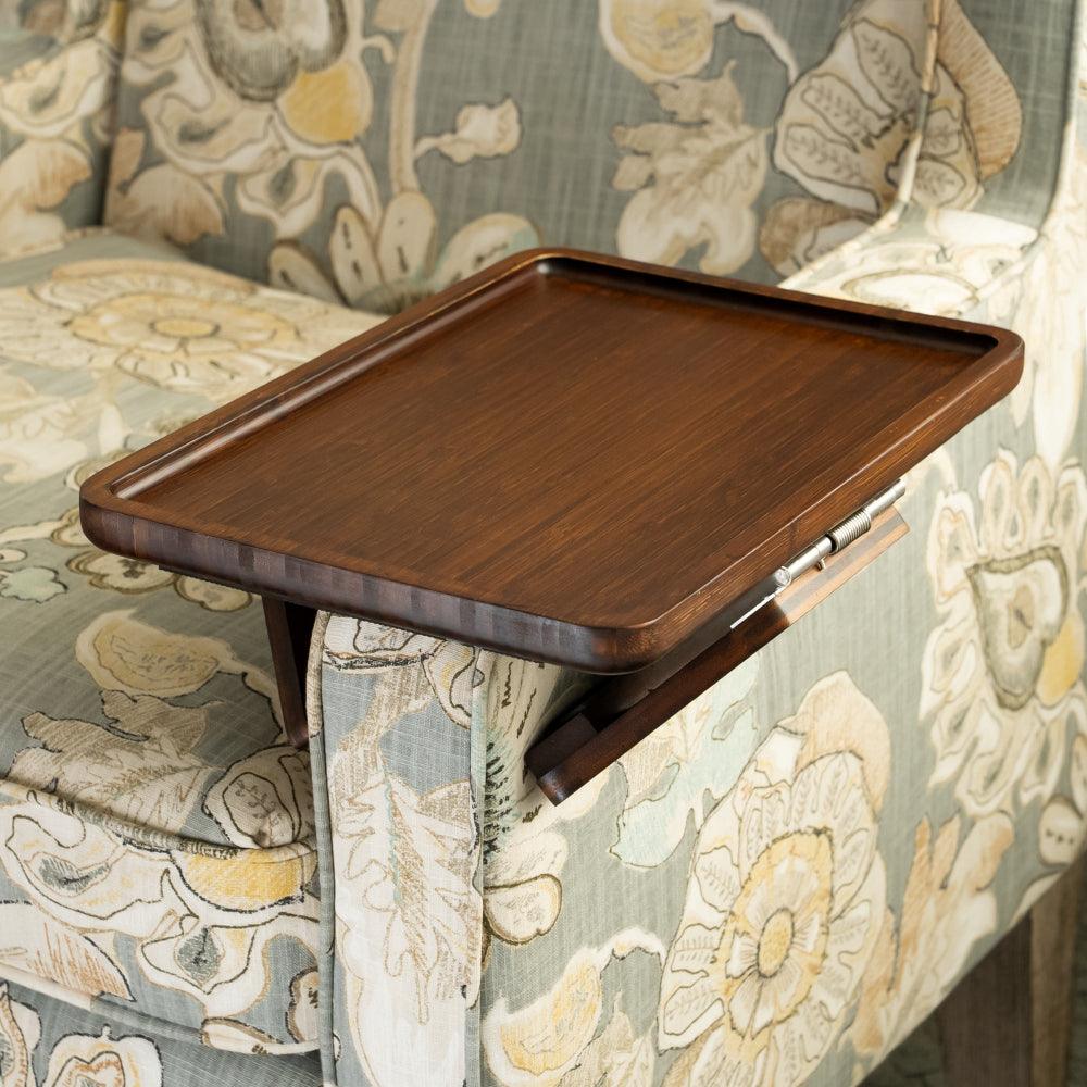 BowLift | SofaMate – Adjustable Sofa Arm Tray Table for Drinks, Snacks & Remote Control Storage