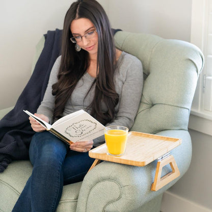 BowLift | SofaMate – Adjustable Sofa Arm Tray Table for Drinks, Snacks & Remote Control Storage