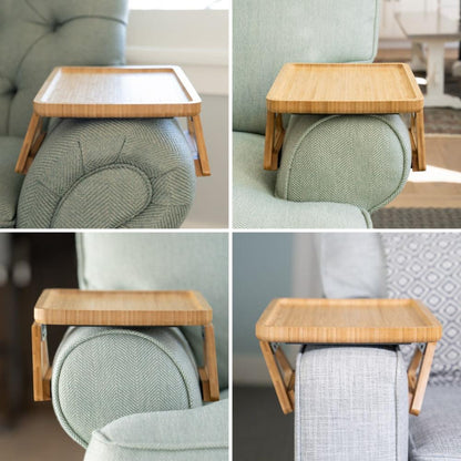 BowLift | SofaMate – Adjustable Sofa Arm Tray Table for Drinks, Snacks & Remote Control Storage