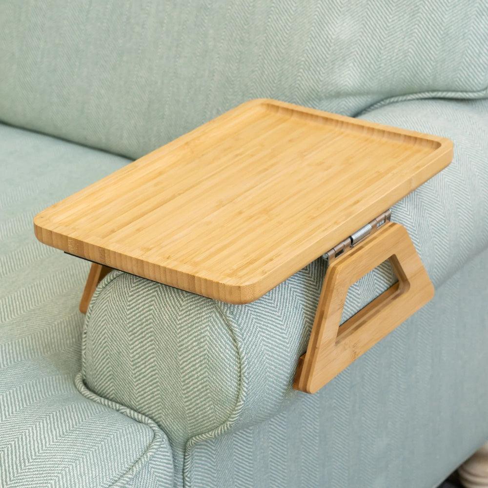 BowLift | SofaMate – Adjustable Sofa Arm Tray Table for Drinks, Snacks & Remote Control Storage