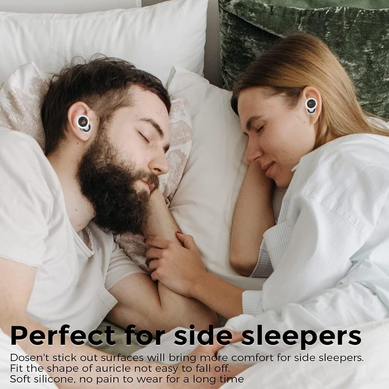 Soft silicone earplugs for noise reduction, silicone ear noise blockers for sleeping, noise sensitivity, air travel