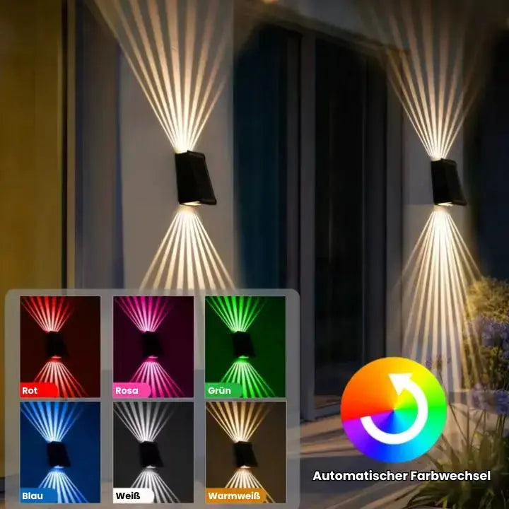 BowLift | Solar-LED-Wall light with color choice – Weatherproof & Atmospheric