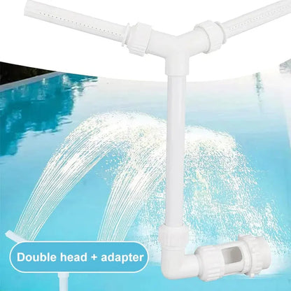 BowLift | Solar Pool Fountain with LED & Double Spray Arch – For Nighttime Pool Magic