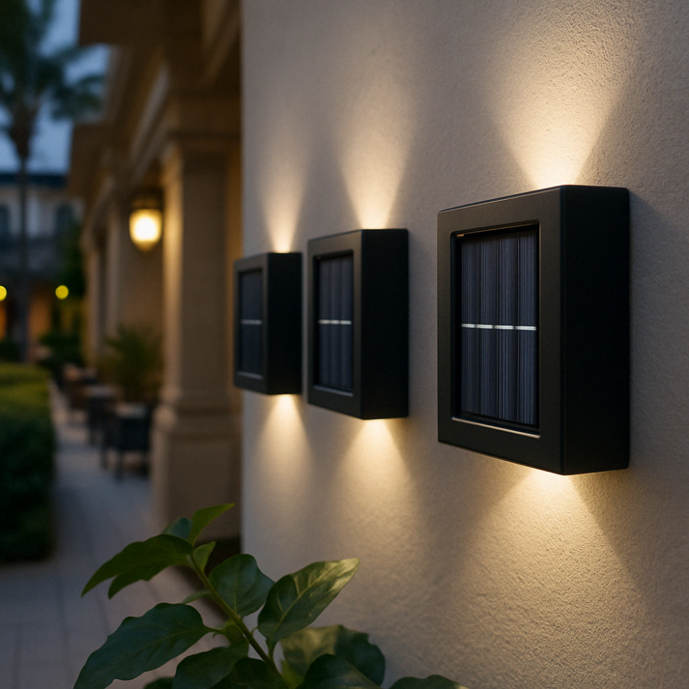 Brehn | SolarGlow Luxe Solar Wall Lamps – Wireless, Stylish & Ready For Hot Evenings