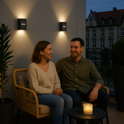 Brehn | SolarGlow Luxe Solar Wall Lamps – Wireless, Stylish & Ready For Hot Evenings