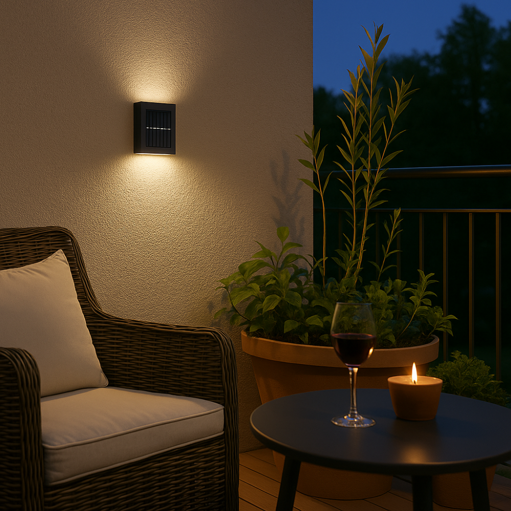 Brehn | SolarGlow Luxe Solar Wall Lamps – Wireless, Stylish & Ready For Hot Evenings