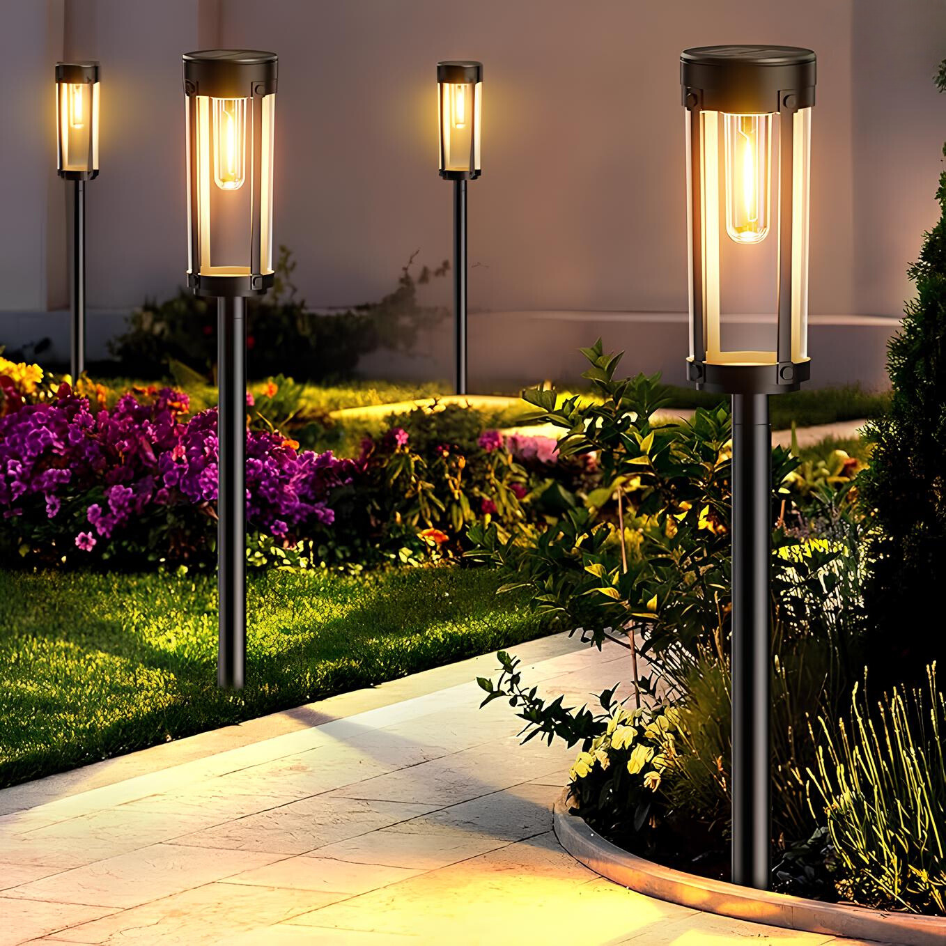BowLift | Solar Torch Light Solaria | Automatic Twilight Sensor | 12h Light Duration | Weatherproof Design