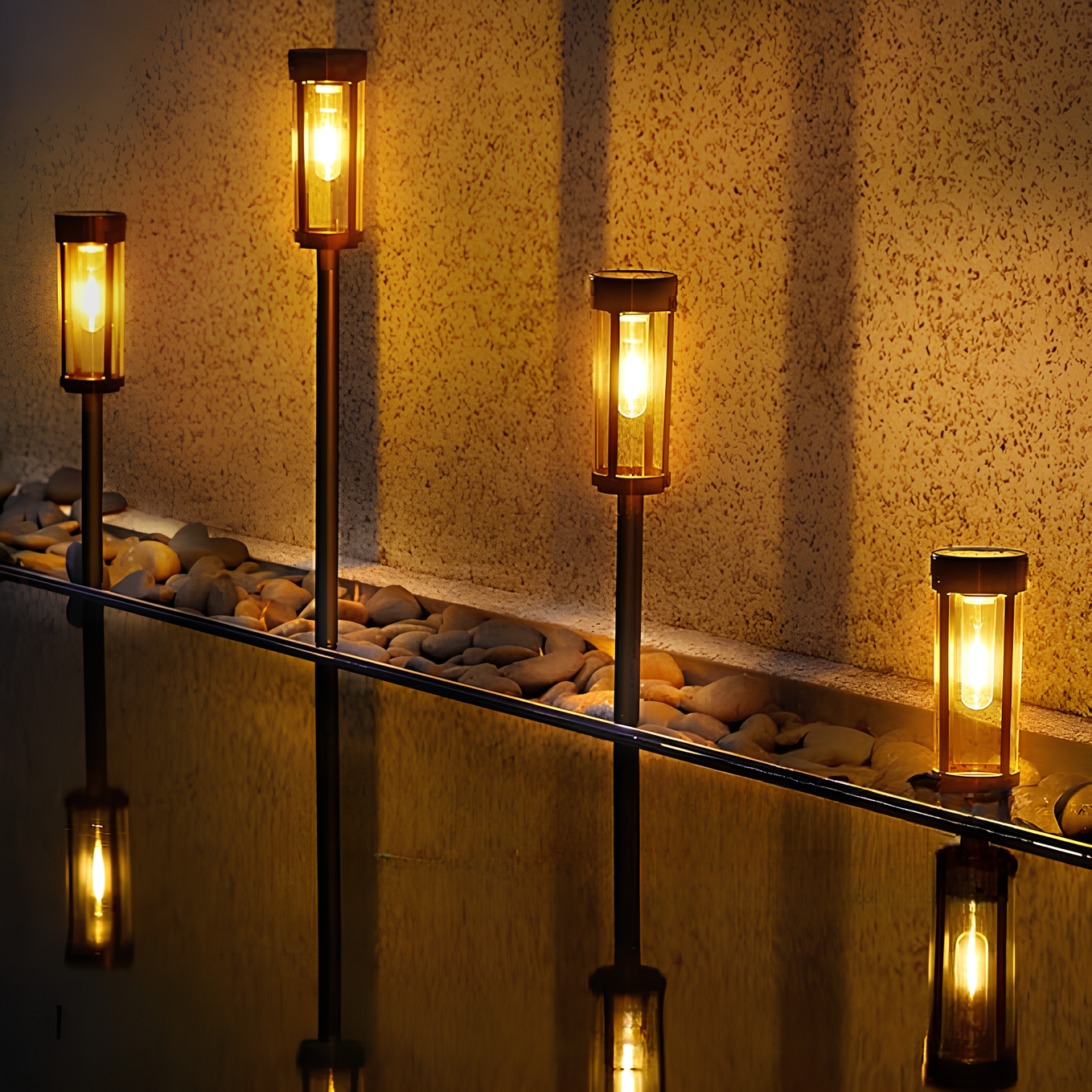 BowLift | Solar Torch Light Solaria | Automatic Twilight Sensor | 12h Light Duration | Weatherproof Design