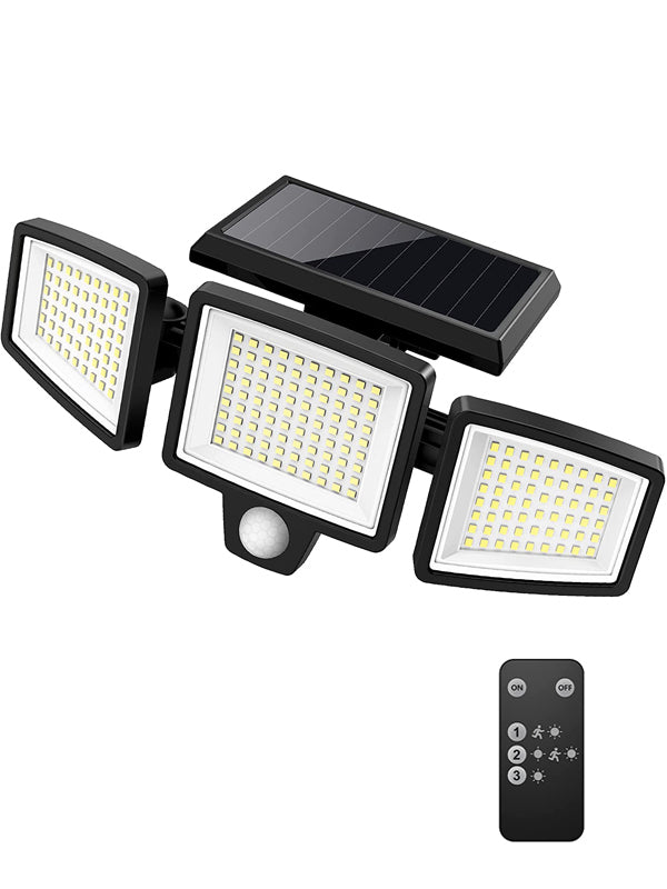 Solar-powered security light with motion sensor – LED outdoor floodlight for house and garden | Brehn
