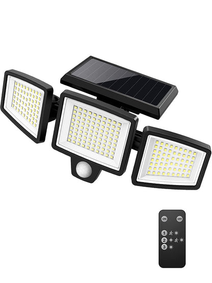 Solar-powered security light with motion sensor – LED outdoor floodlight for house and garden | Brehn