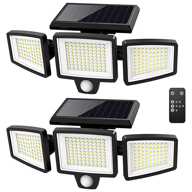Solar-powered security light with motion sensor – LED outdoor floodlight for house and garden | Brehn