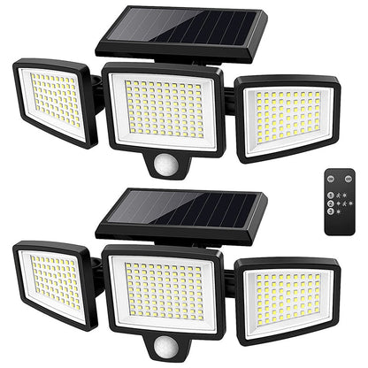 Solar-powered security light with motion sensor – LED outdoor floodlight for house and garden | Brehn