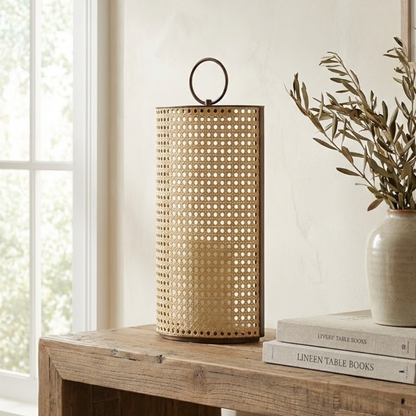 Solar Lanterns, Rattan Finish