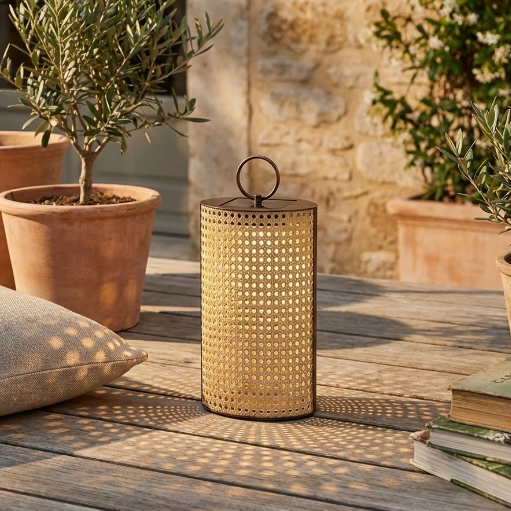 Solar Lanterns, Rattan Finish