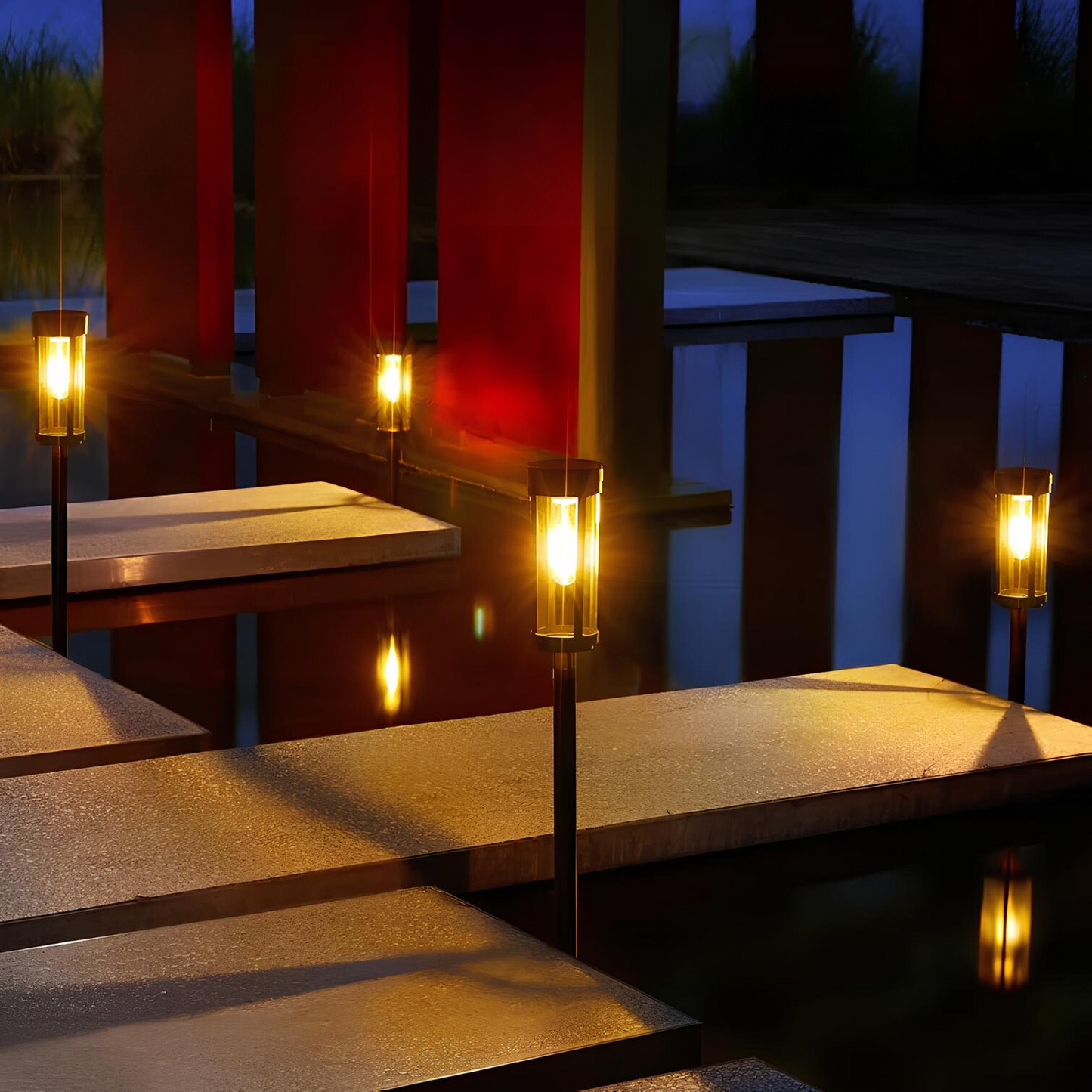 BowLift | Solar Torch Light Solaria | Automatic Twilight Sensor | 12h Light Duration | Weatherproof Design