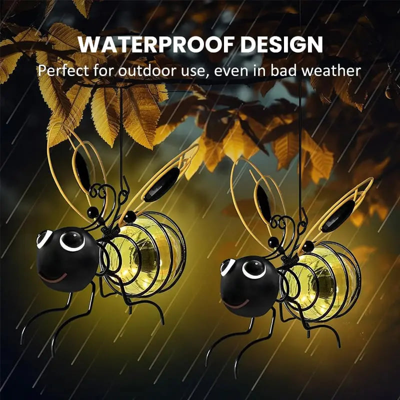 BowLift | Solar-powered Hanging Lamp "Bee" – Weatherproof LED Decoration for Garden & Balcony