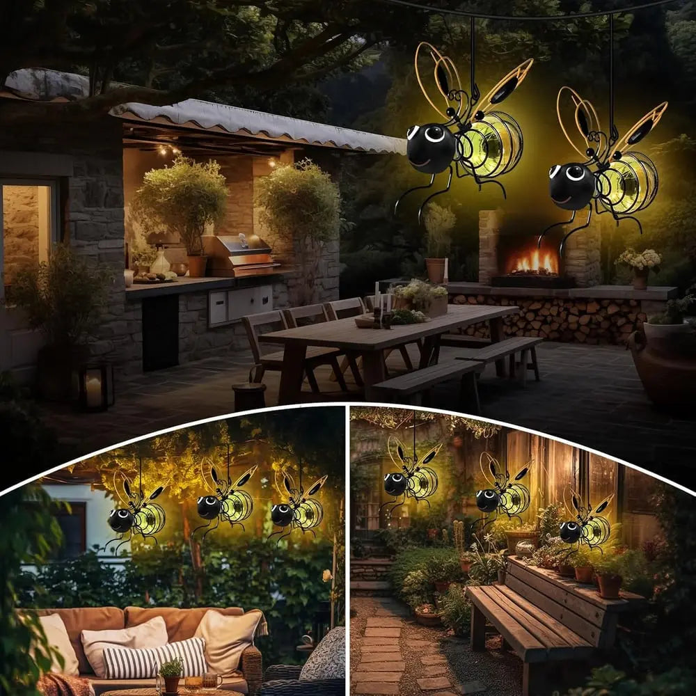 BowLift | Solar-powered Hanging Lamp "Bee" – Weatherproof LED Decoration for Garden & Balcony