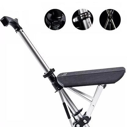 BowLift | SitWalk Foldable Walking Stick – Walking Stick with Sitting Function and Ergonomic Grip