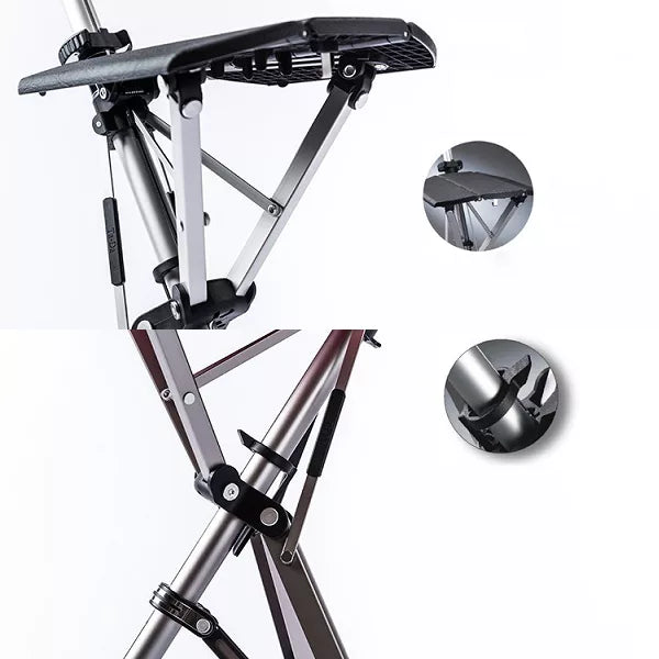 BowLift | SitWalk Foldable Walking Stick – Walking Stick with Sitting Function and Ergonomic Grip