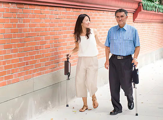 BowLift | SitWalk Foldable Walking Stick – Walking Stick with Sitting Function and Ergonomic Grip