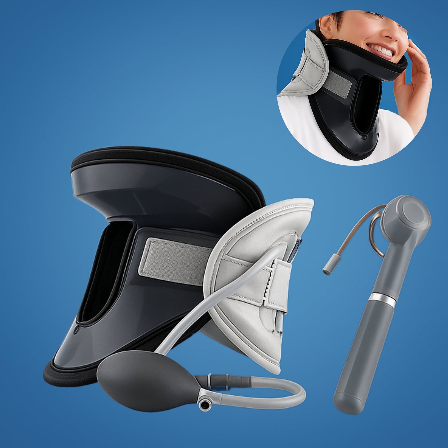 SpineEase | Neck Traction Collar – Cervical Retractor for Spine Decompression, Nerve & Posture Support – Neck Pain Relief Aid Skanto