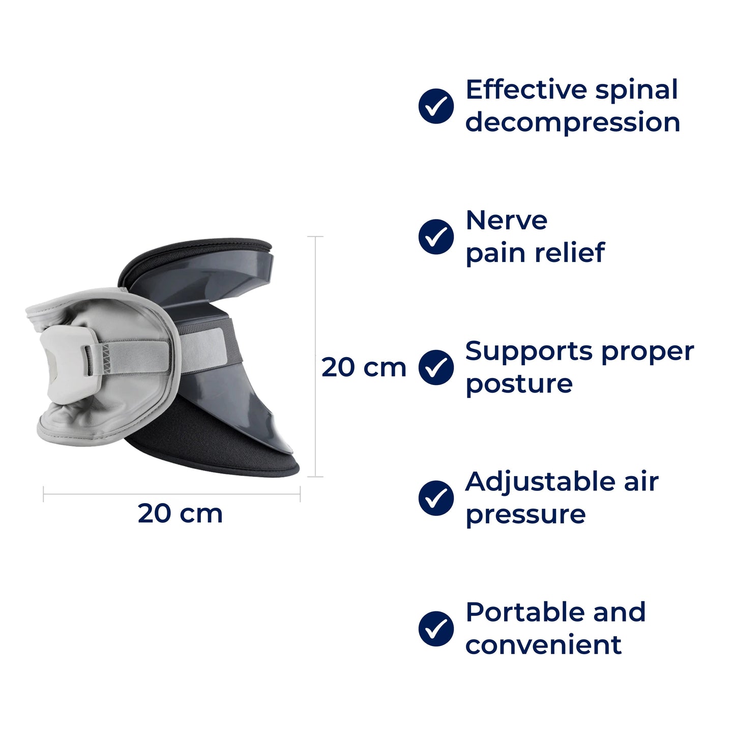 SpineEase | Neck Traction Collar – Cervical Retractor for Spine Decompression, Nerve & Posture Support – Neck Pain Relief Aid Skanto