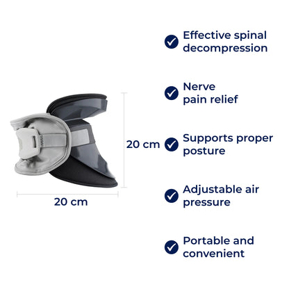 SpineEase | Neck Traction Collar – Cervical Retractor for Spine Decompression, Nerve & Posture Support – Neck Pain Relief Aid Skanto