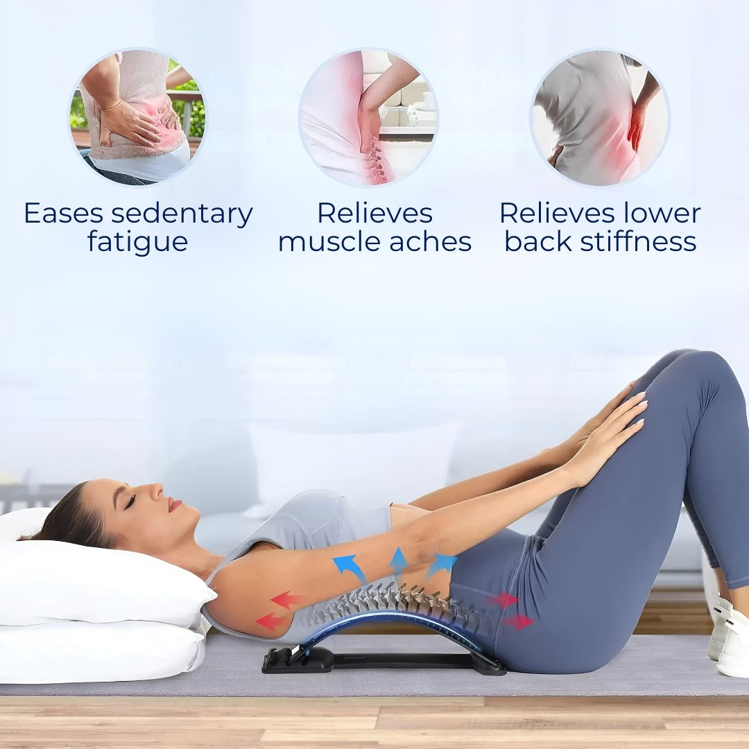 SpineRelief Orthopedic Back Stretcher | Posture Correction and Pain Relief – Sciatica - Herniated Disc - Chronic Back Pain Support Bowlift