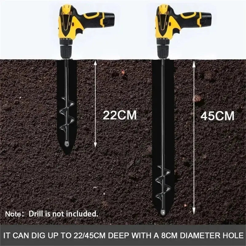 BowLift | Spiral Garden Drill – Fast Planting Hole with Any Drill