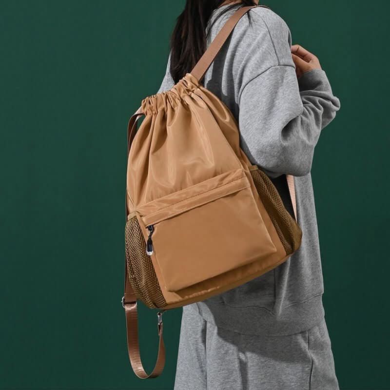 BowLift | Sporty Drawstring Backpack with Shoe Compartment & Pockets