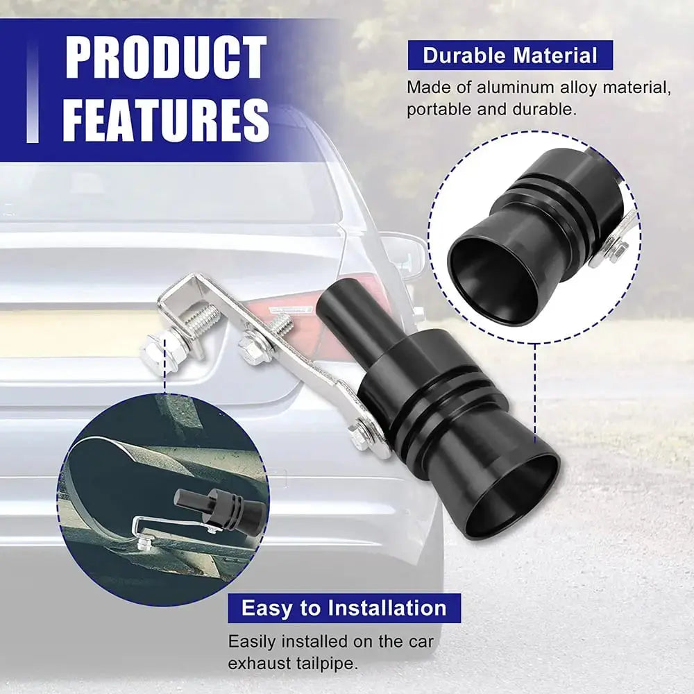 Aluminum Alloy Exhaust Resonator for Cars and Motorcycles, 2.5 × 10.7 cm