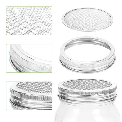 Sprouting glass germination glass 2pcs with lid & sieve 950ML | Bowlift