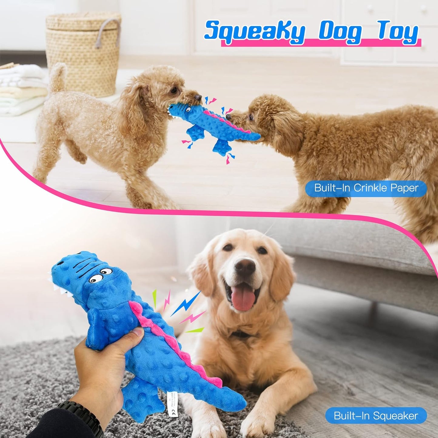 Sandsberg Crocodile Plush Toy for Aggressive Chewers 🐊