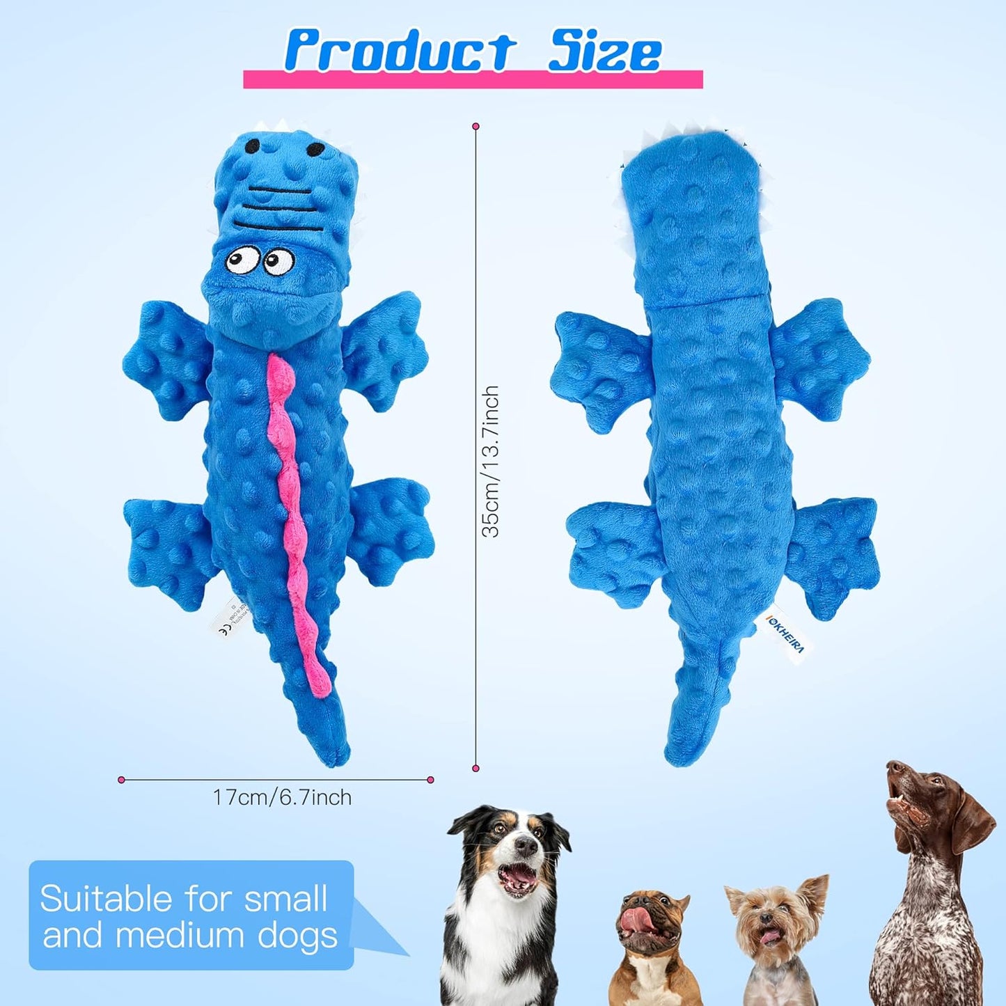 Sandsberg Crocodile Plush Toy for Aggressive Chewers 🐊