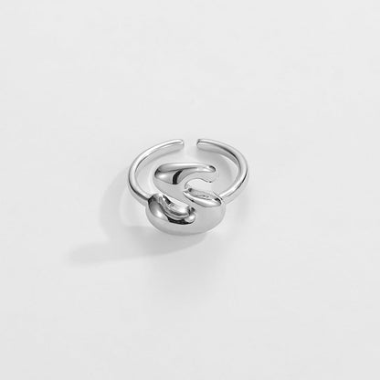 BowLift | Cute Bubble Letter Initial Ring