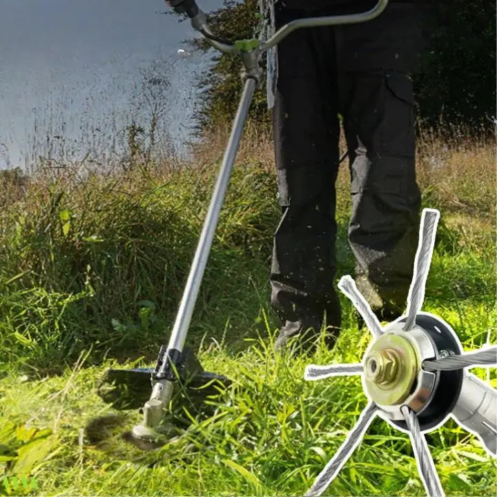 BowLift | Steel Brush Lawn Trimmer Head – Efficient Weed Remover