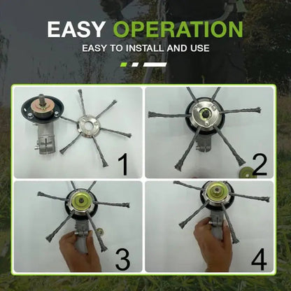 BowLift | Steel Brush Lawn Trimmer Head – Efficient Weed Remover