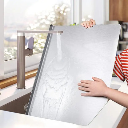 BowLift | SliceGrip – Stainless Steel Cutting Board with Non-Slip and Raised Edge