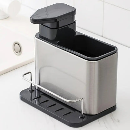 BowLift | Stainless Steel Dish Soap Dispenser & Utensil Rack