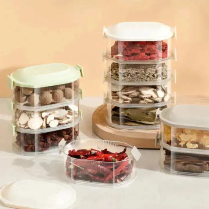 BowLift | Stackable multi-layer spice box (5 pieces)