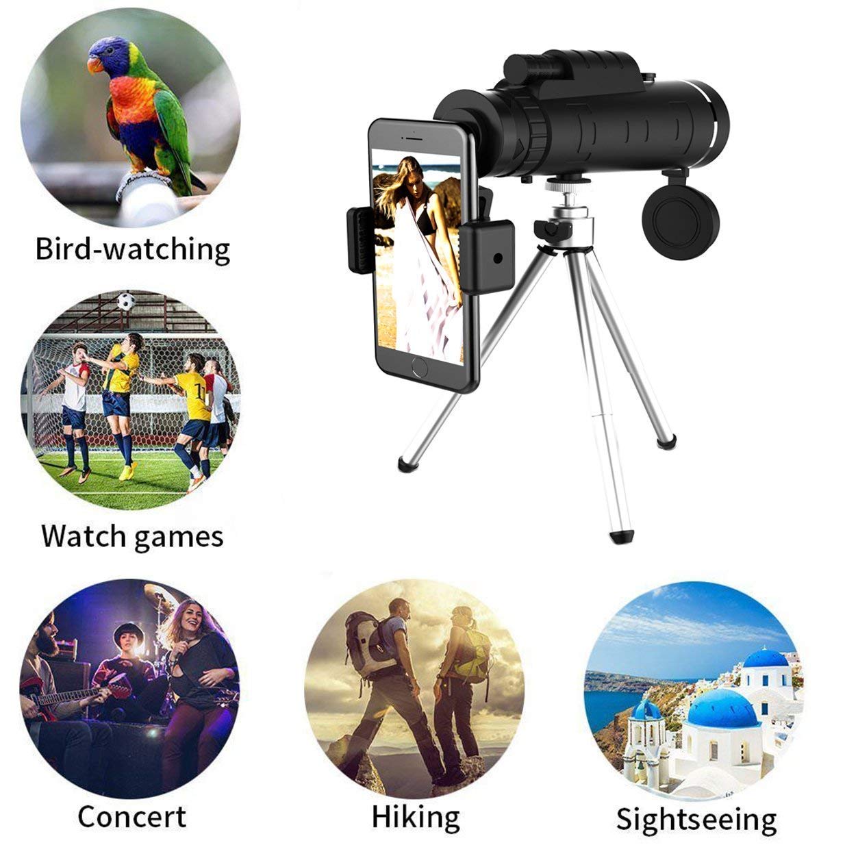 Skanto | Starscope HD Monocular – High-Performance Waterproof Telescope with Smartphone Holder & Tripod
