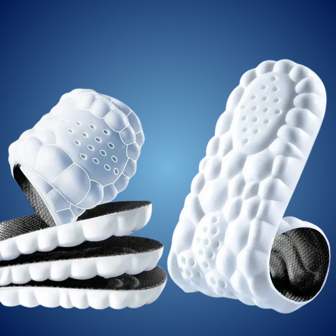 StepEase Cloud 4D Orthopedic Insoles for Foot Pain Relief | Heel pain Relief - Shock Absorption Insoles - Foot Comfort - Posture Support Bowlift