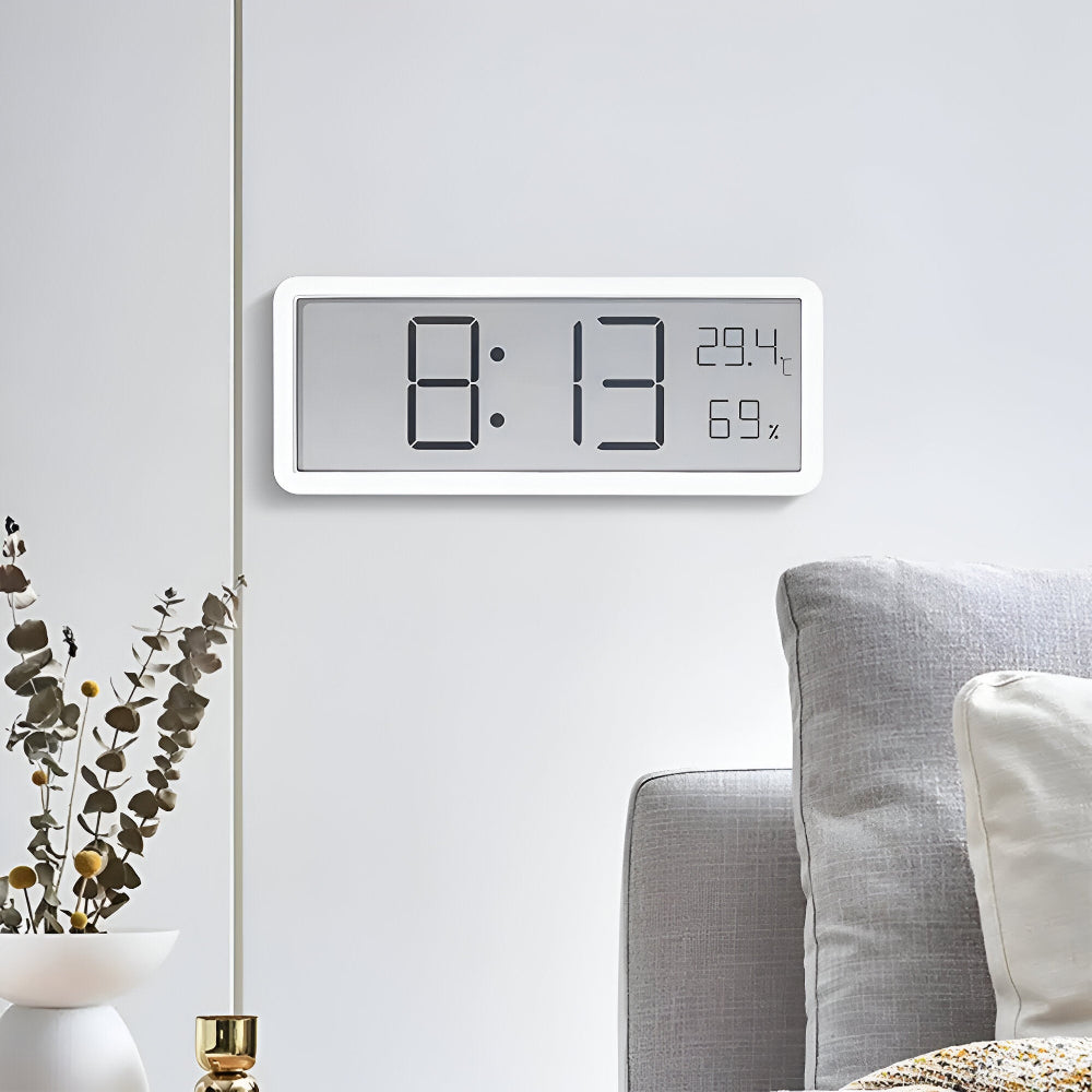 Digital LED Wall Clock – Large Display with Temperature and Humidity | Karnz