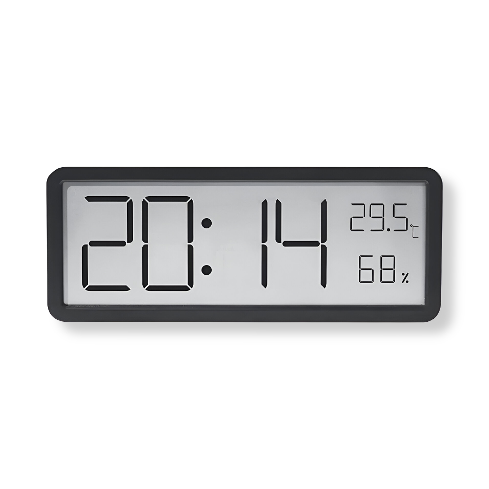 Digital LED Wall Clock – Large Display with Temperature and Humidity | Brehn