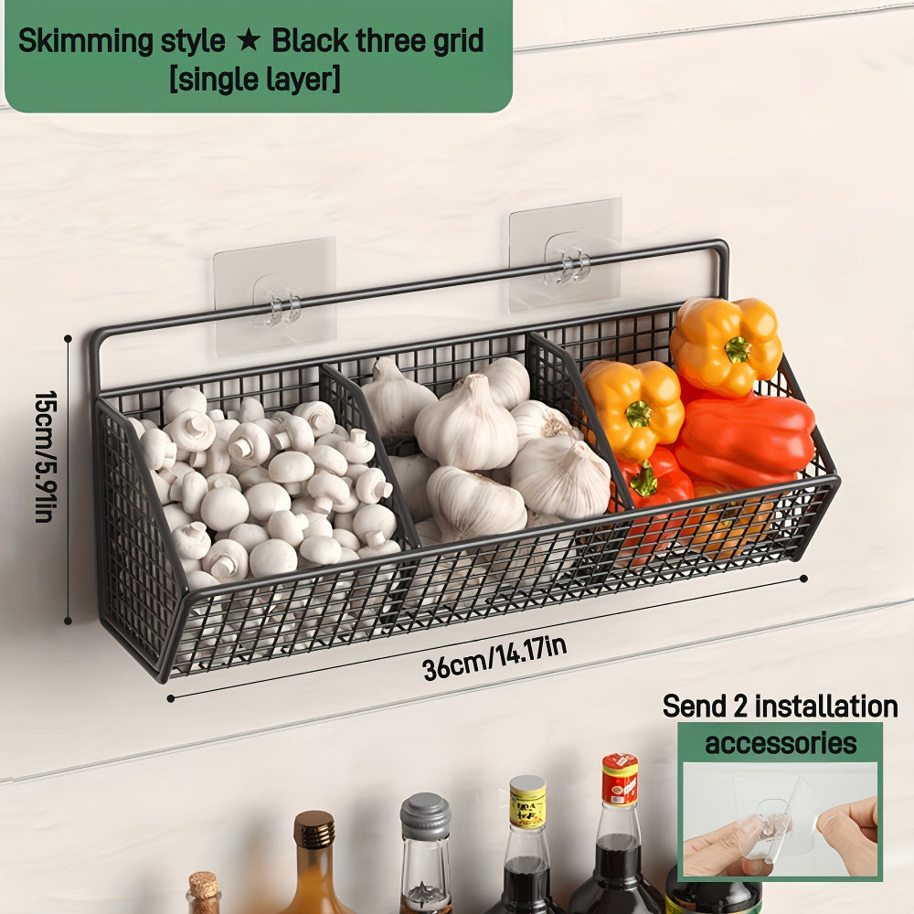 Skanto | StorGrid – Modern Wall-Mounted Wire Basket for Kitchen Organization