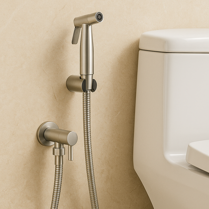 BowLift | Stainless Steel Bidet Sprayer AquaNova – Hygienic Toilet Shower Spray with Wall Holder