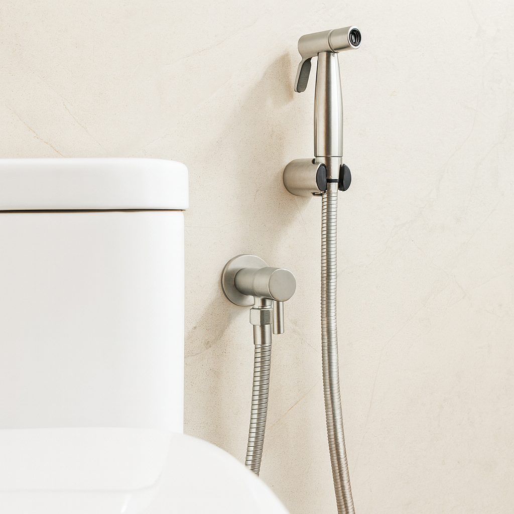 AquaNova Bidet Sprayer from Stainless Steel – Hygienic Toilet Shower with Wall Mount