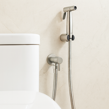 AquaNova Bidet Sprayer from Stainless Steel – Hygienic Toilet Shower with Wall Mount