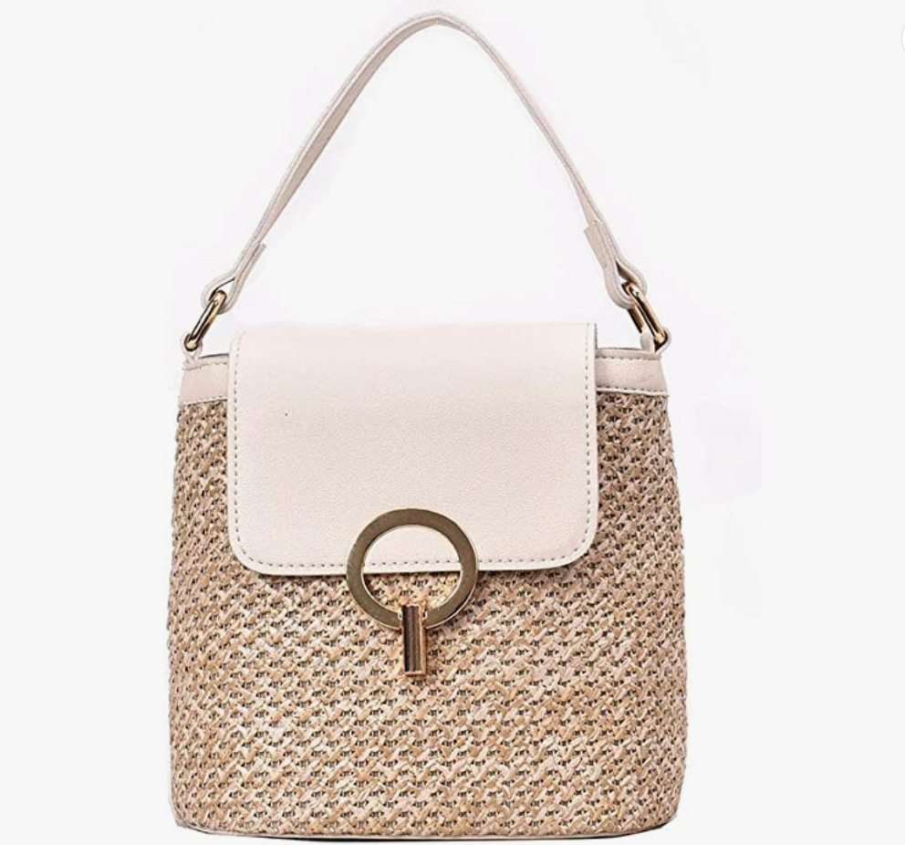 Skanto | Eva Straw Chic Bag – Lightweight Summer Bag with Shoulder Strap