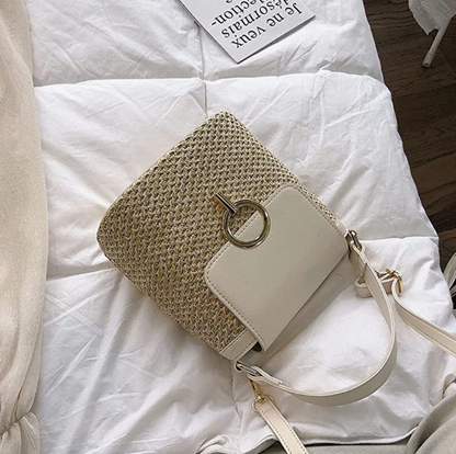 Skanto | Eva Straw Chic Bag – Lightweight Summer Bag with Shoulder Strap